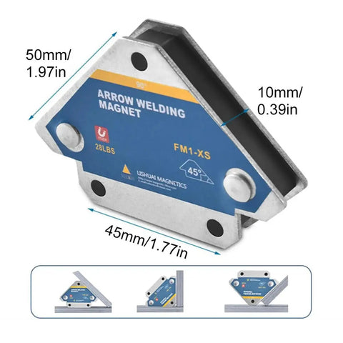 Arrow Welding Magnet For Precise Metalwork And Quick Setup Purple Finish With 28 Lbs Holding Power Multi Angle Positioning