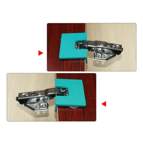 Magnetic Door Hinge Jig For Quick Drill Free Latch And Cabinet Installations 2mm Precision Alignment tool on cabinet door and hinge