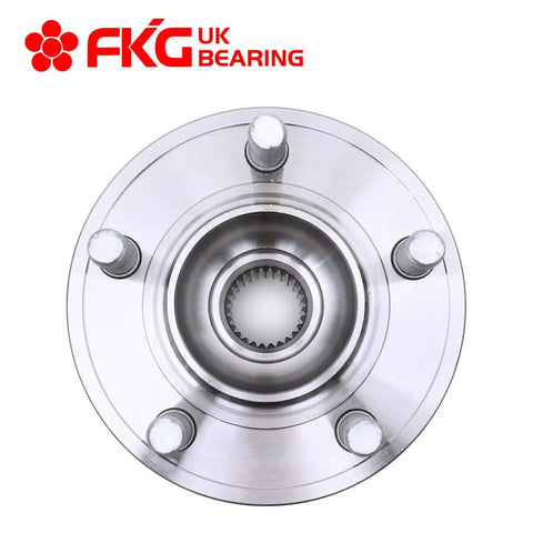 Top view of Beefed Up Front Wheel Bearing Hub Assembly For AWD Fit For 2005 2008 Dodge Magnum, 2007 2016 Dodge Charger, And 2005 2016 Chrysler 300 With 5 Lugs Front Position Left Or Right Replacement OE Quality.