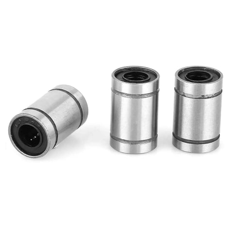 CNC Linear Ball Bearings Set 8 Pieces For 6mm Shafts LM6UU Model three steel precision bearings for smooth motion