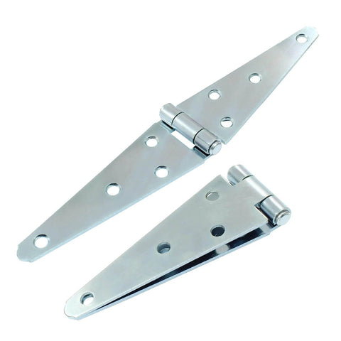 2 Pack 5 Inch Strap Hinges With Screws For Wood Gates Doors Cabinets Heavy Duty Tee Hinges Black Finish Corrosion Resistant Iron