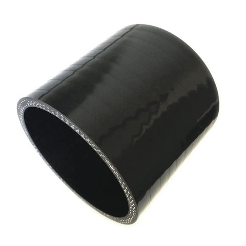 3 Inch ID Straight Silicone Hose Coupler With 4 Ply Reinforced High Temp Construction, heavy duty black silicone connector