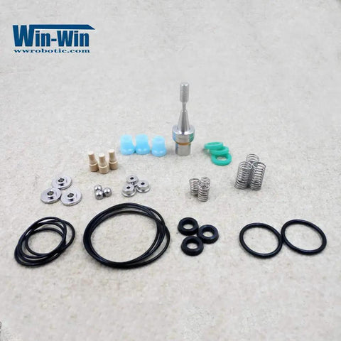 2 Pack Inlet Poppet 011042-1 For Direct Drive Water Jet Pump, Spare Parts Kit For Water Jet Cutting Machines laid out on surface