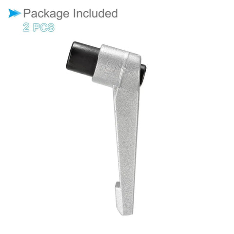 Clamping Lever Handles With M8 Female Thread 72mm Lever Length 4mm Hex Socket Adjustable Quick Release Locking Rotating Knobs Silver Tone
