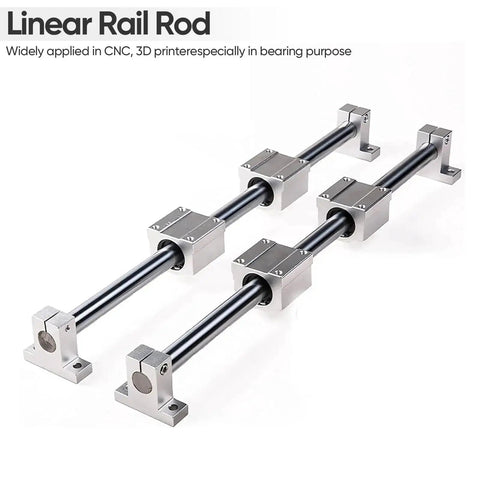 10mm By 200mm Linear Motion Rod Shaft Case Hardened Chrome Rail Guide for 3D Printers CNC Robotics and DIY, installed view