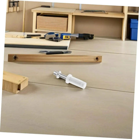 8 Piece Bifold Closet Door Hardware Set With Precision Pivot Hinges From Tofficu on a workbench for easy install.