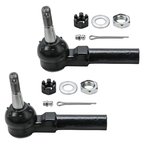 14 Piece Beefy Front And Rear Suspension Kit With Wheel Bearing Hubs Tie Rods Ball Joints Front And Rear Sway Bars Boots Replacement For Chevy Impala Monte Carlo Pontiac Grand Prix Buick LaCrosse Regal Century tie rods close-up