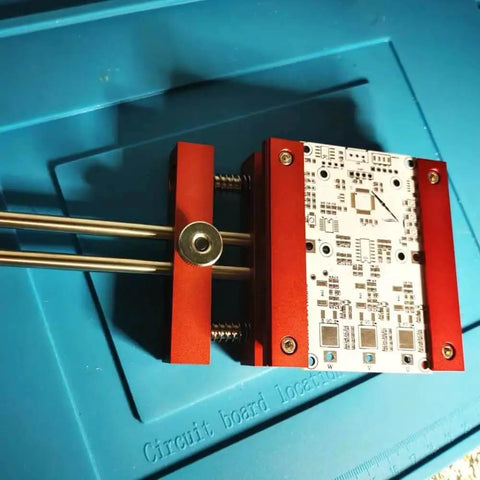 Beefy Heavy Duty Welding Fixture For PCB Circuit Boards With Aluminum Alloy Clamp, Red Finish, Durable Aluminum Fixture