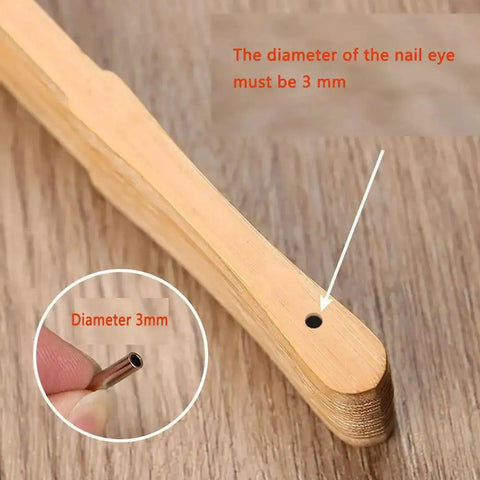 Close-up of fan nail showing 3mm diameter used in Eight Pack Folding Fan Axle Rivet Nails and Nut Repair Kit 35mm Replacement Fasteners.
