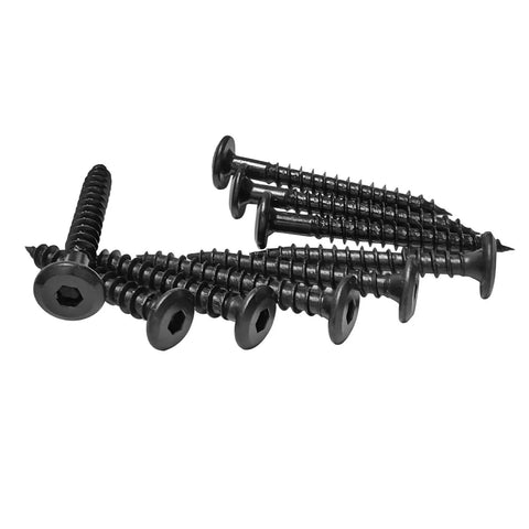 20 Pieces Self Tapping Screws Set Flat Head Hex Socket Cap Screws M6x40mm for Furniture Making and Woodworking Projects Durable Carbon Steel Hardware