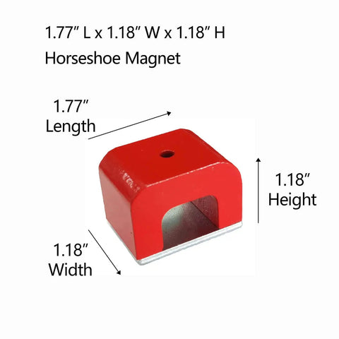 Beefy 30Lb Pull Alnico Horseshoe Magnets Red U Shaped Magnet With Keeper For Education And Diy Projects