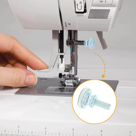 10 Pcs M5 Knurled Thumb Screws Zinc Plated Flat Head Grip Knobs M5x12mm installed in sewing machine