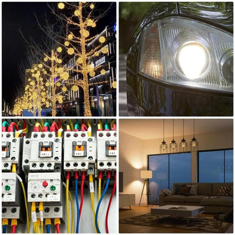 Lighting decor using 50/100/150 Pack Quick Clip Fasteners No Drill Snap On Connectors for DIY crafting and low voltage decor projects.