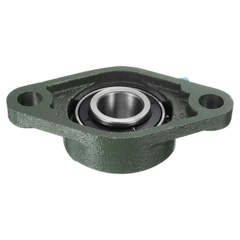 Pillow Block Bearings For One And One Eighth Inch Bore Self Aligning With Solid Cast Iron Base And Chrome Steel Sealed Bearings Two Pack Includes Four Screws And Two Keys UCFL206 18 Series Heavy Duty Mount For Machinery And Equipment front view