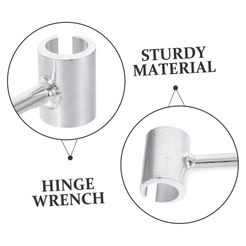 Close-up of Pro Grade Heavy Duty Adjustable Door Hinge Repair Tool With Precision Hinge Adjustment Wrench showing sturdy material.