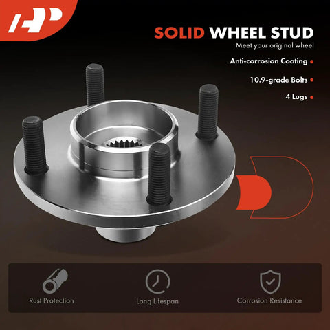 Front Wheel Bearing And Hub Kit For Ford Focus 2000 2011 4 Lug Direct Fit Replacement with high load capacity sealed bearings