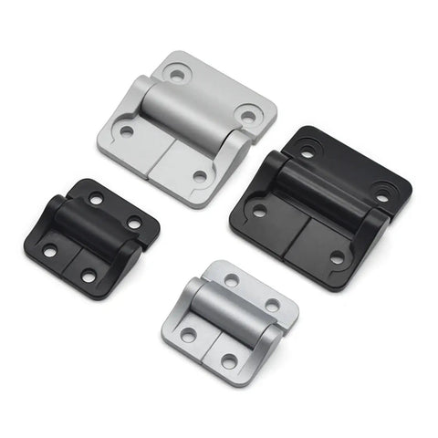 Metal hinges in varying sizes, silver and black, Constant Torque Friction Adjustable Position Hinge 1.4 Nm For Cabinets And Doors 1 Piece