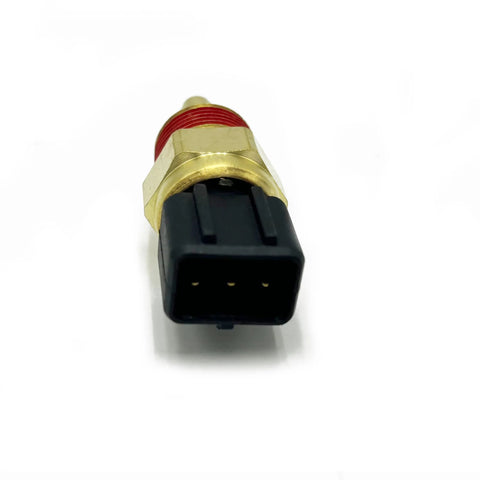 Mteycei engine coolant temperature sensor with brass threaded body, red sealant, and black 3-pin connector