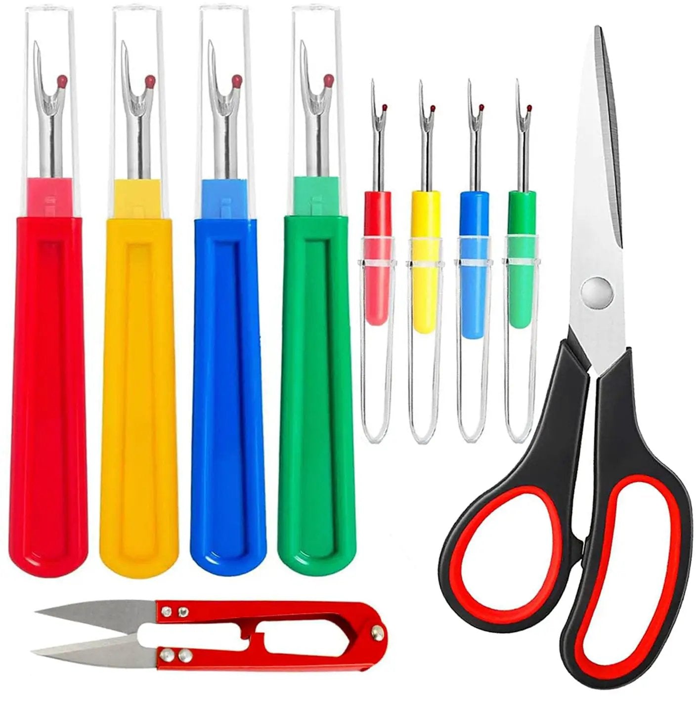 Complete 10 Piece Handy Sewing Seam Ripper Set With 4 ...