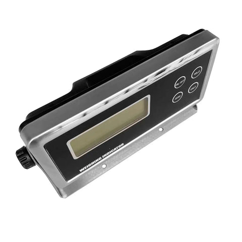 Top view of 6-Digit 0.7 Inch LCD Display Weighing Scale Load Cell Indicator Digital Readout With RS232 Port And 5-Pin Connector Replacement For OP-902 Dual Power From AA Batteries Or External Power Supply.