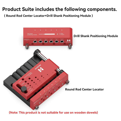 Pro Grade Round Rod Center Locator And Drill Shank Positioning Module Drill Guide Jig for Precise Hole Drilling in Model Building