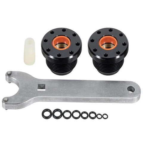 Front Mount Hydraulic Steering Cylinder Seal Kit With Pin Wrench For Pivot Front Mount Cylinders, Premium Aftermarket Replacement Fits HC5340 HC5341 HC5342 HC5343 HC5344 HC5345 HC5346 HC5347 HC5348 HC5358 HC5365, Easy Install