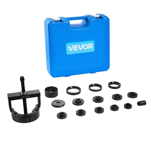 Master Wheel Hub And Bearing Remover And Installer Kit with sleeves, washers, and blue carrying case for front-wheel drive vehicles.