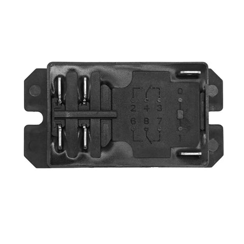 Genuine OEM Replacement Furnace Relay DPST General Purpose Relay, black component, top view for enhanced furnace performance.