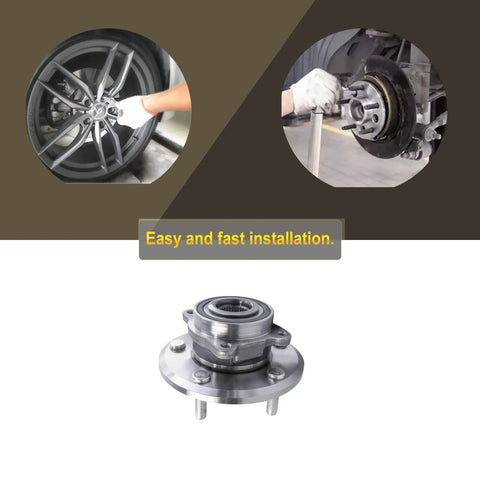 Front Wheel Hub Bearing Assembly For 2009-2016 Dodge Journey And 2014-2015 Ram ProMaster 1500 2500 3500, 5 Lug, Set Of 2, installation
