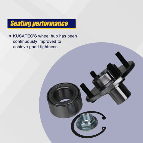 2 Pack Front Wheel Bearing And Hub Assembly For Ford Focus 2000 To 2011 Front Position With 4 Lug Bolts M12x1.5 Replacement Ready To Roll Durable OE Style Fit