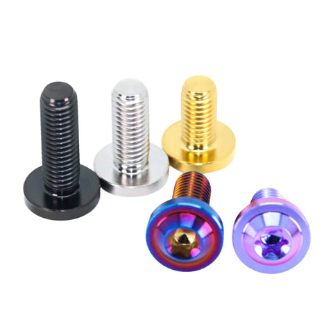 Titanium Alloy Flying Saucer Head Screws Set In Plum Blossom Anti Theft Burnt Blue Finish 4 Pack M4 M5 M6 M8 M10 CNC Machined