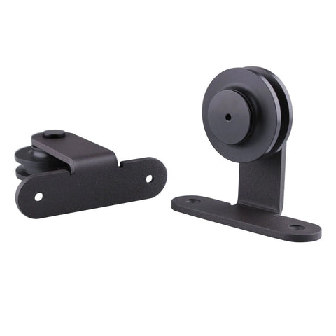 Top-mounted rollers from Vintage Kate Sliding Barn Door Hardware Kit For One Door, 8 Foot Track With 2 X 1220mm Rails, Classic Vintage Style