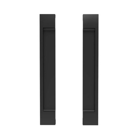 Self-Adhesive Edge Fingerpull Door Handle Set 2 Pack Black Screwless Peel And Stick Installation On Glass Wood Metal Plastic