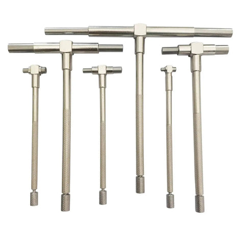 Pro Grade Telescoping Bore Gauge Set With Pouch Six Piece Five Sixteenths To Six Inches Range High Precision T Bore Gauges