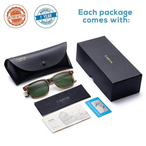 Polarized Mens Sunglasses For Driving And Fishing With Acetate Frames HD Anti Glare Lenses Square Frame Design Box Set