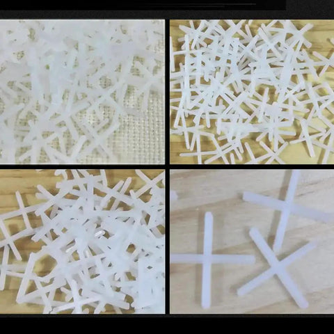 500 Pieces White Plastic Tile Spacers Pro Grade 1mm Spacing For Glue Down Installation