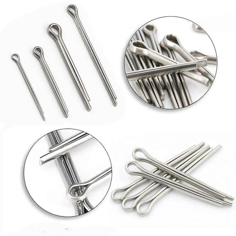 150 Piece 304 Stainless Steel Cotter Pin Clip Fastener Assortment Kit For Bolt Applications With Hairpin Style Design And Heavy Duty Pro Grade Corrosion Resistant Durable Construction ISPINNER.