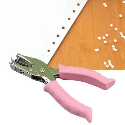 6mm Handheld Single Hole Punch For Paper With Durable Metal Body And Rubber Grip Handle near punched paper