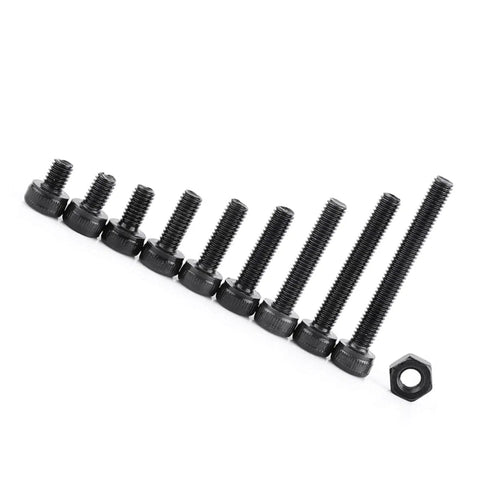 Assorted black M3 cap head hex socket bolts and nut from 280-Piece M3 Cap Head Hex Socket Bolts And Nuts Assortment Set For Tight Spaces