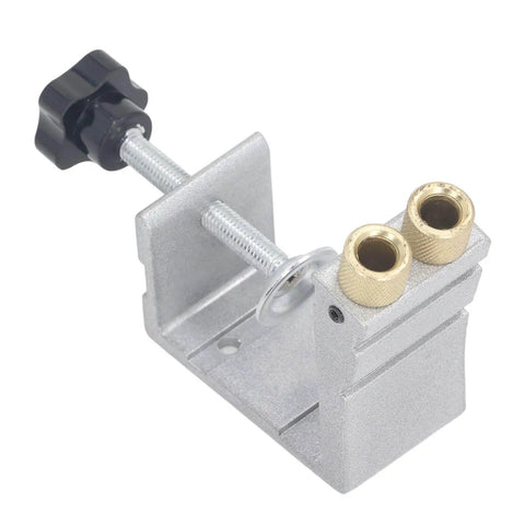 Adjustable Pocket Hole Jig Set With Inclined Punch Locator And Aluminum Alloy Drilling Guide Kit, side view