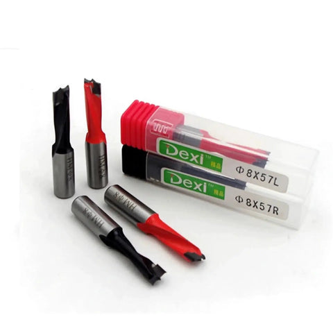 Center Drill Bit 3 To 15mm Range 57mm Length For Woodworking Boring Pro Grade Precision Center Drilling For Drill Press Or Boring Machine 6x57R Durable Steel displayed with packaging showing different bits and colors.