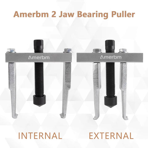 Two Jaw Bearing Puller Remover 30 To 90 Millimeter Adjustable Gear And Bearing Extractor For Narrow Spaces, internal and external views
