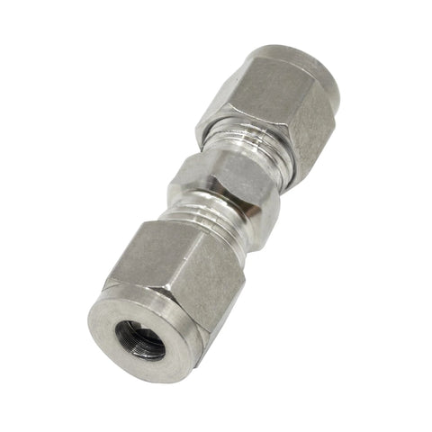Goldpea stainless steel 304 compression union tube fitting, 8mm OD x 8mm OD, pack of 2