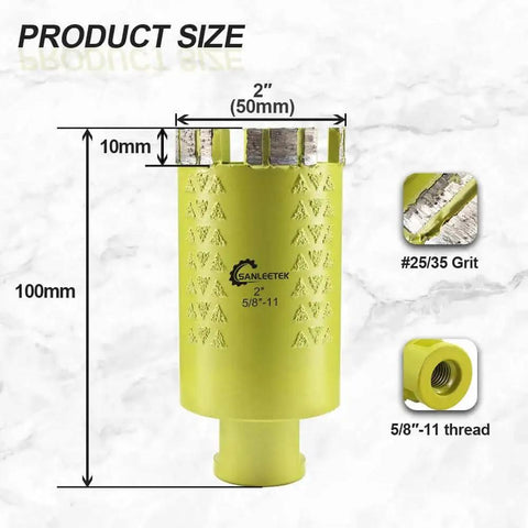 2 Inch Diamond Core Drill Bit For Wet Or Dry Drilling Hole Saw For Granite Marble Concrete And Quartz SANLEETEK