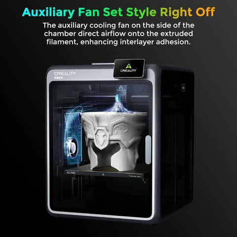 Dope Multicolor 3D Printer With CFS And AI Camera displaying printed mask inside chamber