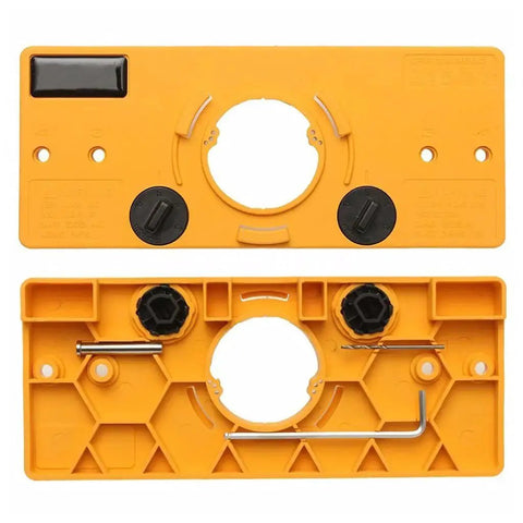 Hinge Drilling Jig For Cabinet Doors Pro Grade Adjustable 15 To 35 Millimeters Hole Locator And Drill Guide, top view