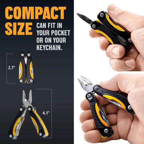12 In 1 Mini Multitool Pocket Tool With Pliers Folding Knife Wire Cutter Saw And Bottle Opener For EDC Camping Hiking