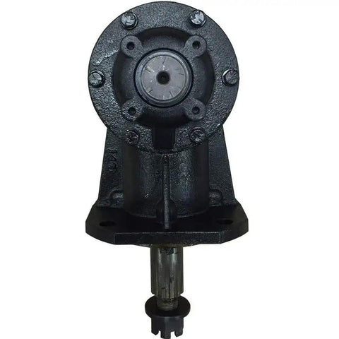Front view of Shear Bolt Gearbox Beefed Up 35 to 45HP Rotary Replacement Kit for Omni Gear RC30, black metal housing visible