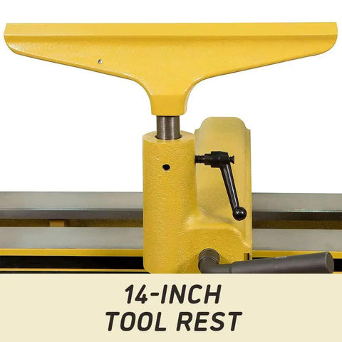 Enhanced tool rest for Heavy Duty Pro Grade Wood Lathe Powermatic 20 By 20 Inch Variable Speed With Reversible Turning