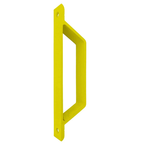 Side view of yellow Multi Purpose Aluminum Door Handle And Cabinet Pull Knob in slim lightweight design for indoor and outdoor use with powder coated finish.